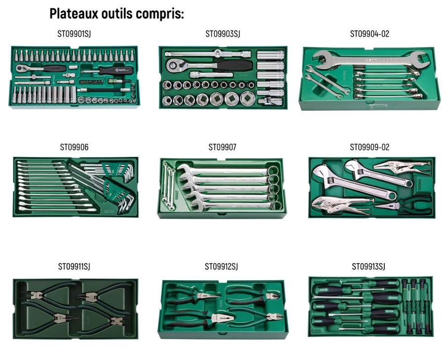 SATA Verkfæravagn m. 168 verkfærum - Image 3