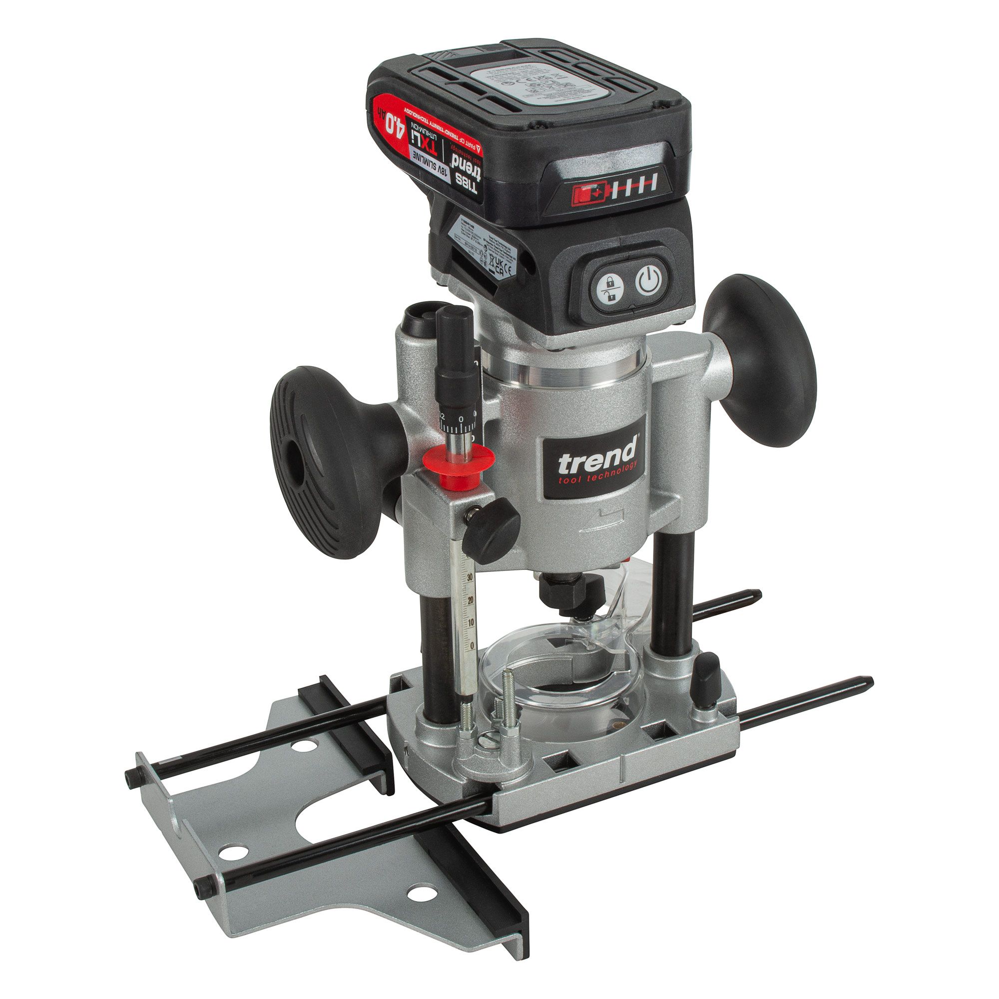 TREND Fræsari hleðslu m. 2x 4.0Ah rafhlöðum - T18S/R14P2 - Image 5