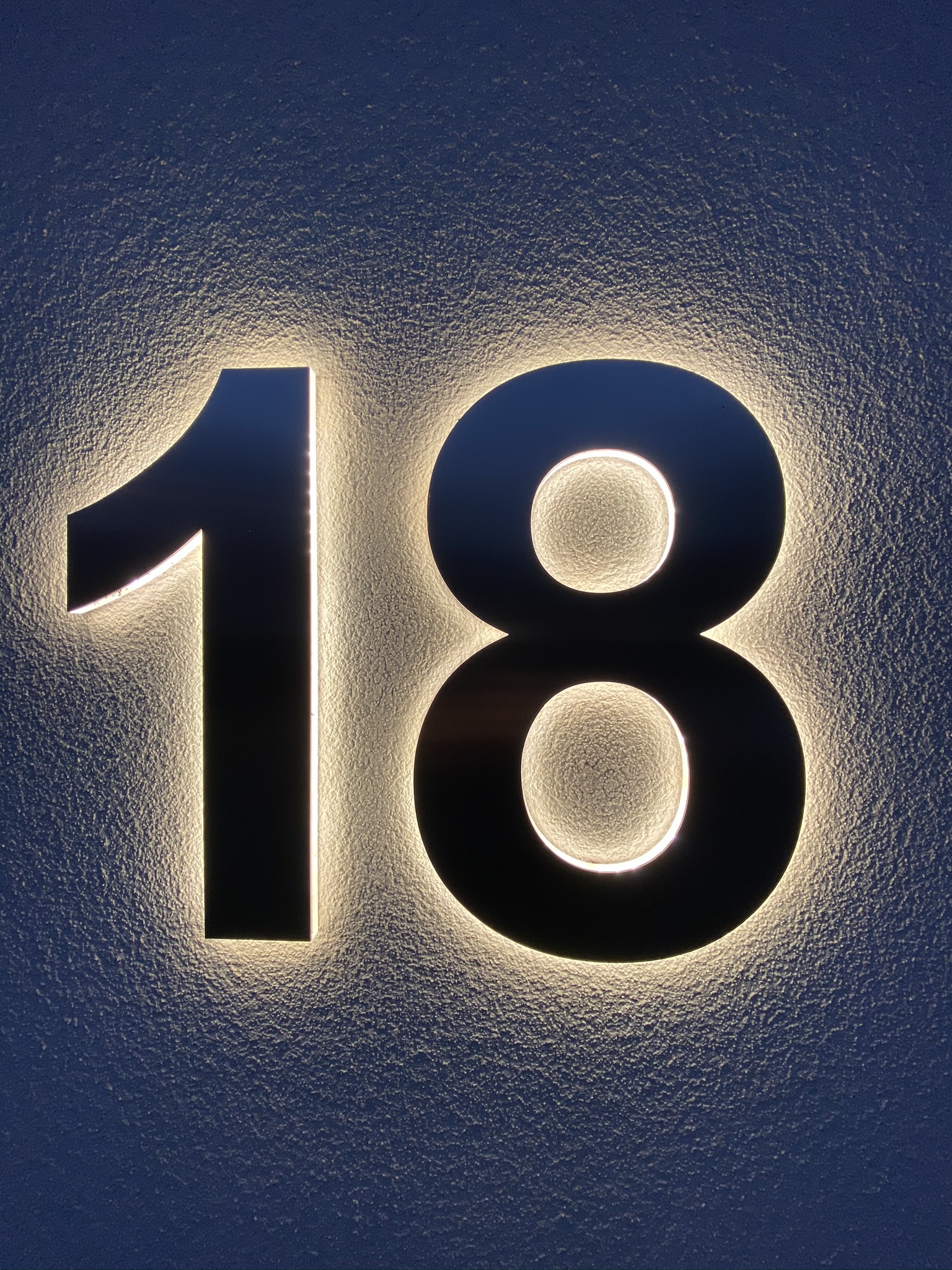 FINA Húsnúmer LED Svart Nr 6