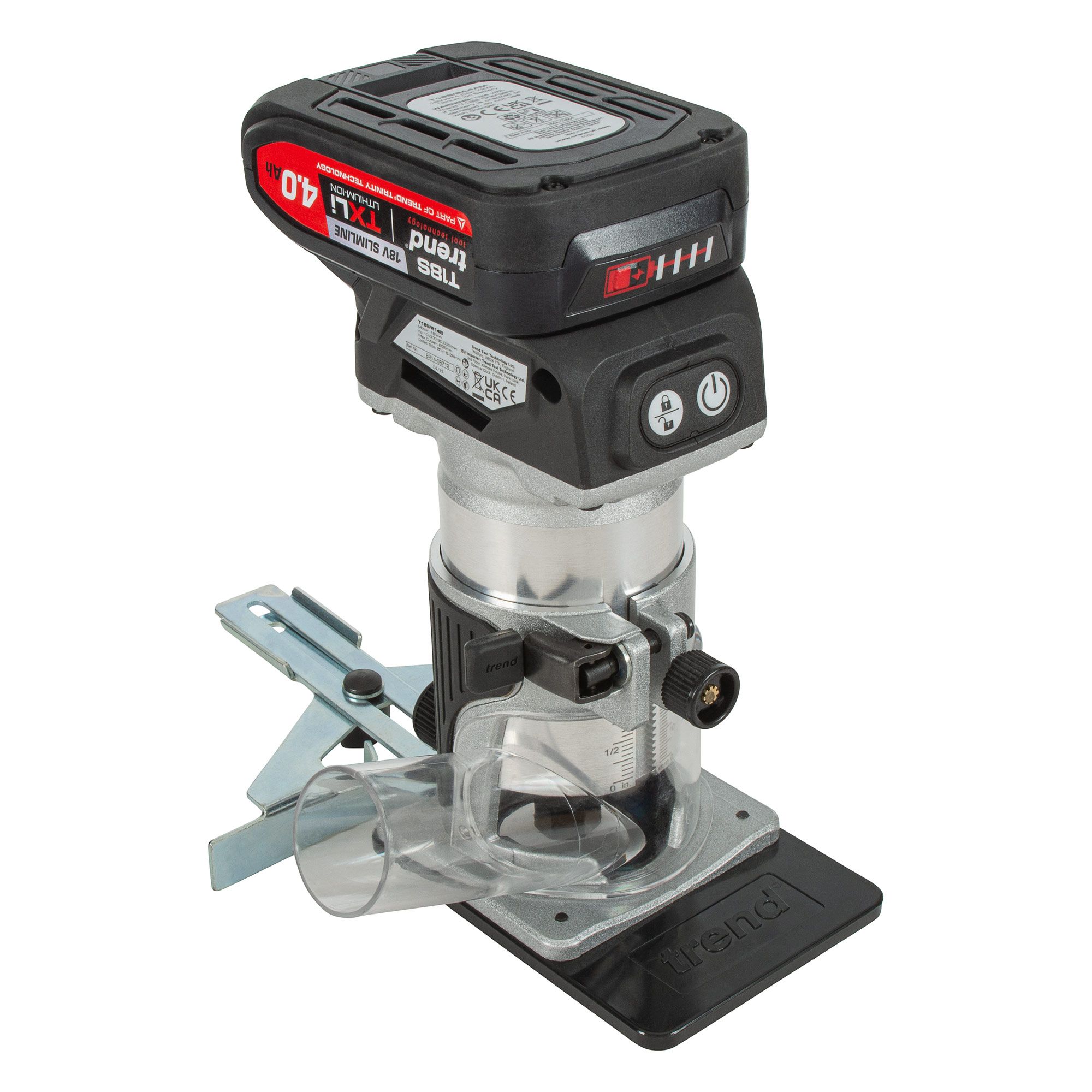 TREND Fræsari hleðslu m. rafhlöðu 4.0Ah - T18S/R14T2 - Image 5