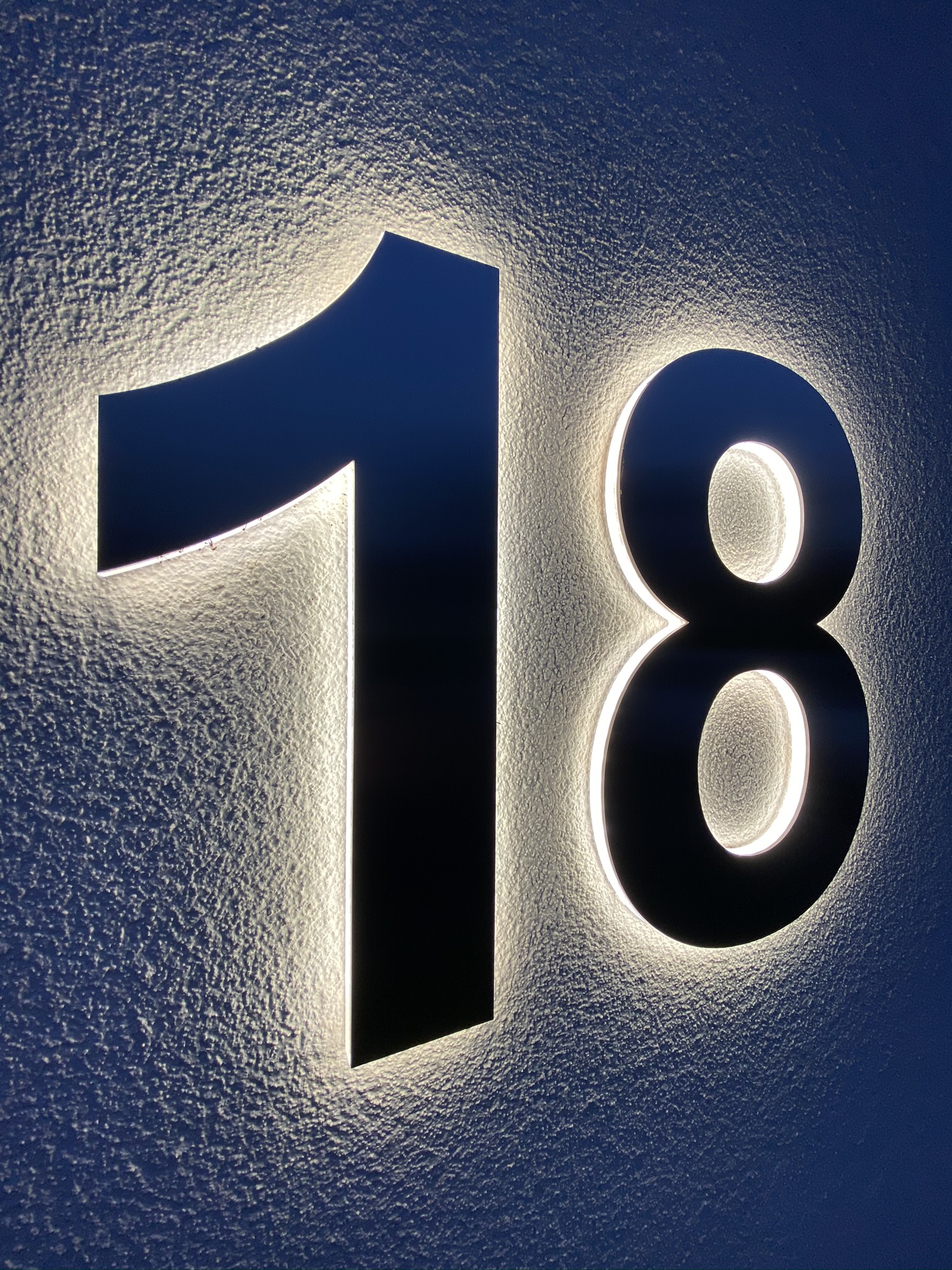 FINA Húsnúmer LED Svart Nr 8