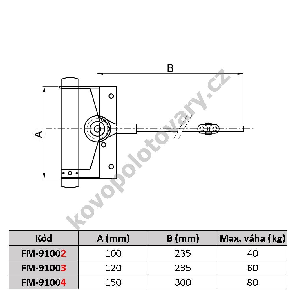 IBFM Hurðarlokari m. fjöður 40kg - Image 3