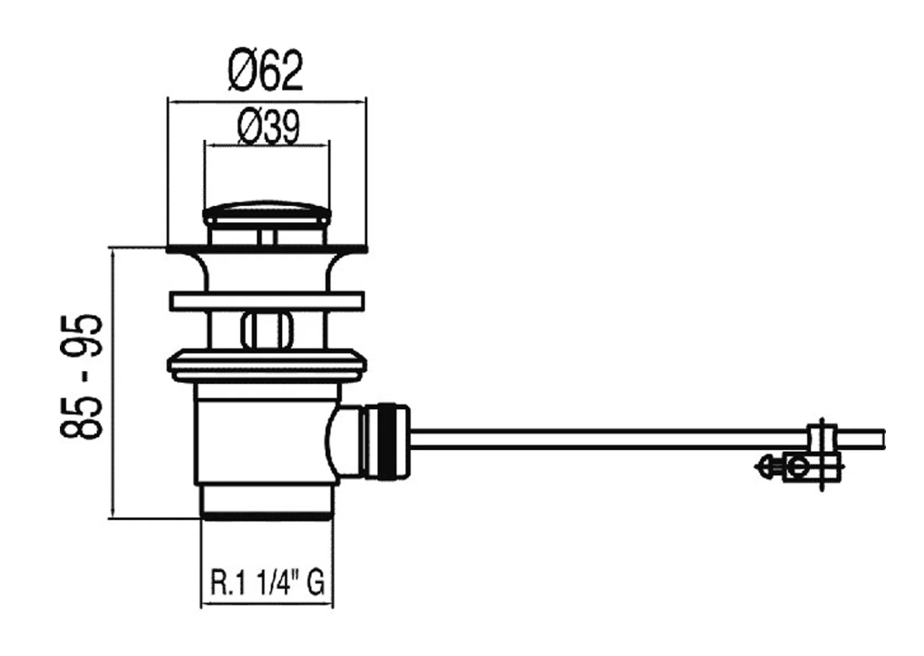 TRES Botnventill Q39mm - Image 2
