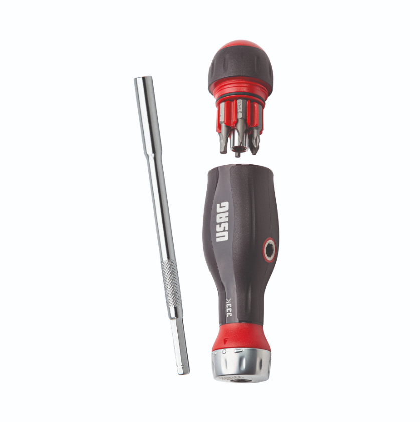 USAG Skrúfjárn f. bita með 8 bitum 333 K/SH8