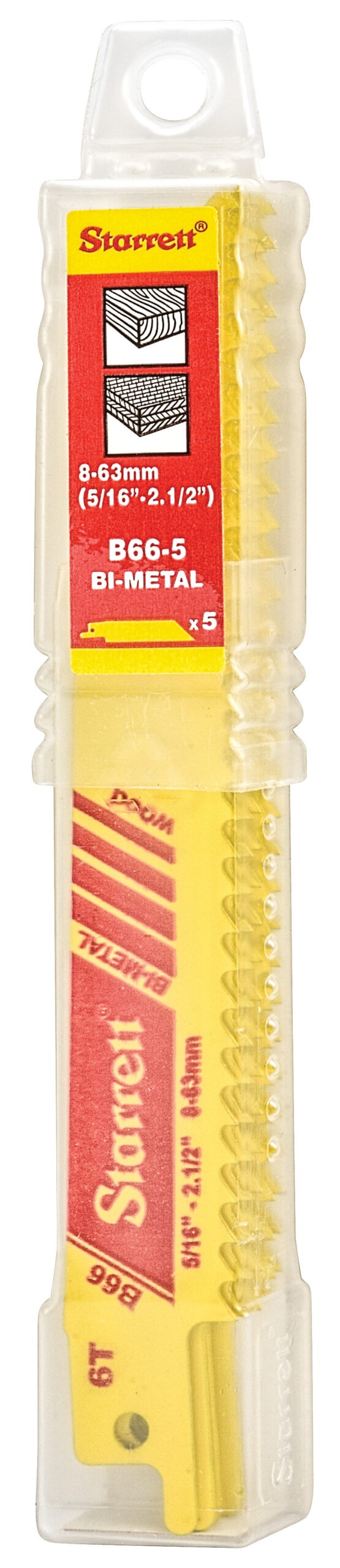 STARRETT Sverðsagarblað Tré B66-5 TPI6 5 stk