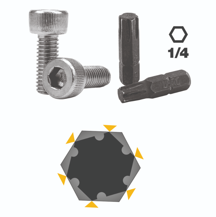 USAG Sexkanta bitasett 20 stk 458 S20 - Image 3