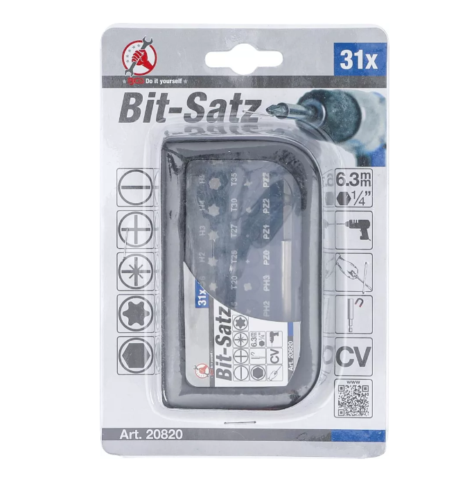 BGS Skrúfbitasett 6.3 mm 1/4" 31 stk - Image 4