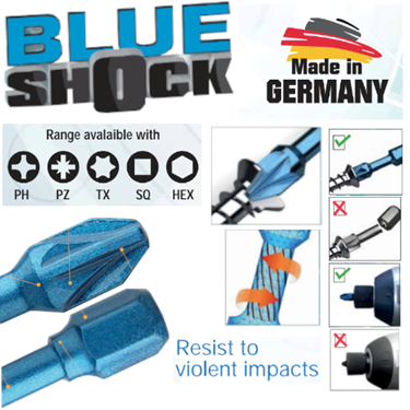 USH Skrúfbitar Blue-shock T40 50mm langir 3 stk - Image 2