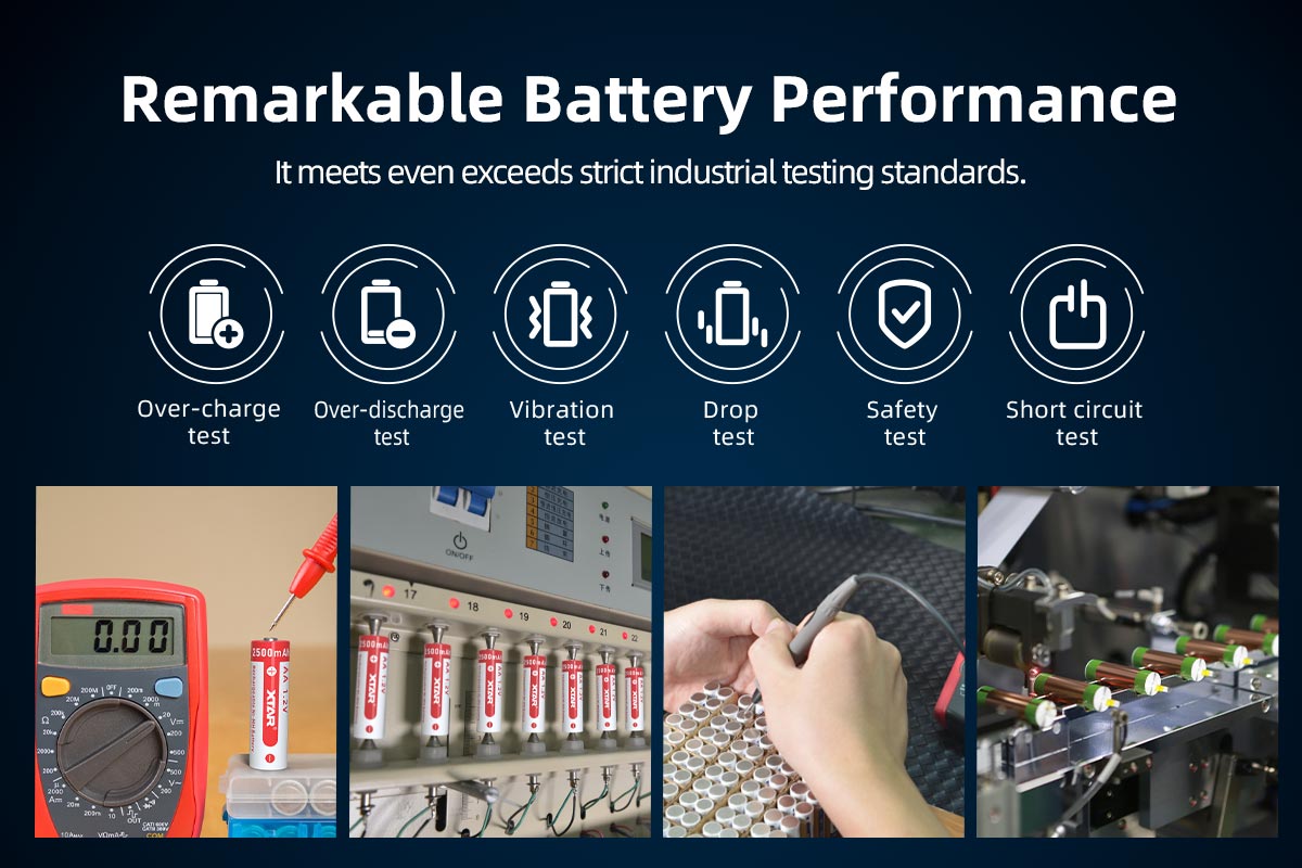 XTAR Rafhlöður hleðslu AA 4 stk 2500mAh - Image 6