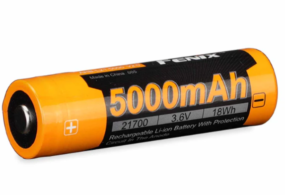 FENIX Rafhlaða hleðslu 21700 5000 mAh USB