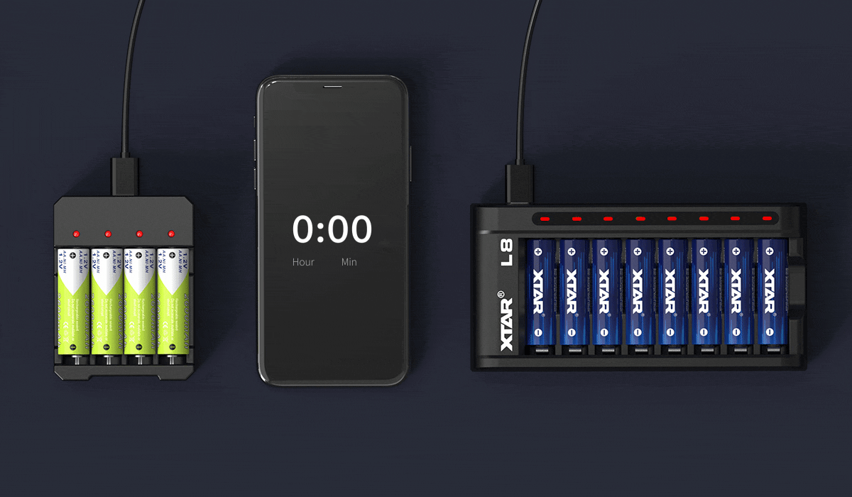 XTAR Hleðslutæki L8 fyrir AA/AAA - Image 2
