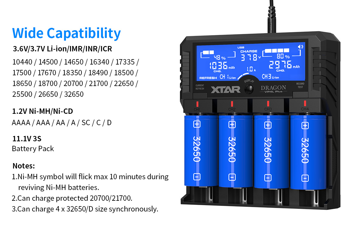 XTAR Dragon Hleðslutæki VP4L Plus - Image 7