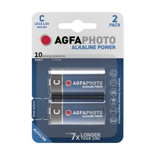AGFAPHOTO Rafhlöður C Alkaline Power 2 stk APAC AGFAPHOTO