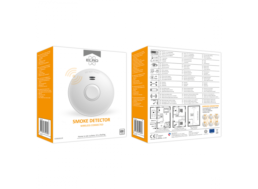 ELRO Reykskynjari FZ5010R Þráðlaus tengdir með 10 ára rafhlöðu FZ501011R