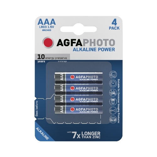 AGFAPHOTO Rafhlöður AAA Alkaline Power 4 stk APAAAA AGFAPHOTO