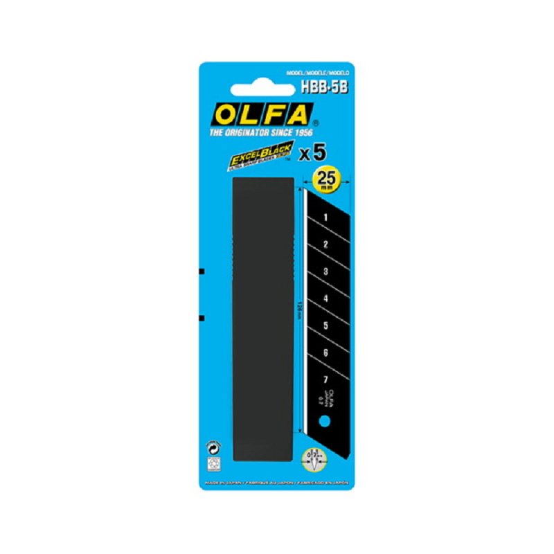 OLFA Hnífablöð brota 25mm HBB-5B 5 stk 091511501261
