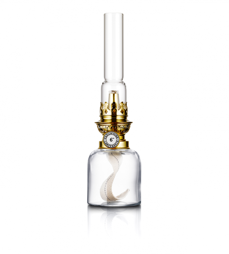 Karlskrona Olíulampi Borð KOHOLMEN Glær/Messing N243K