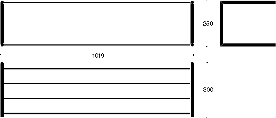 FROST Skóhilla Ryðfr/Svört 1000mm - Image 2