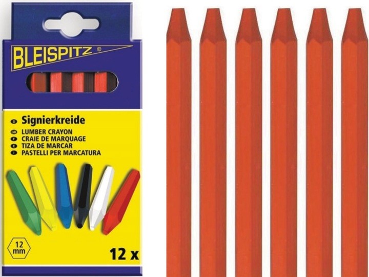 BLEISPITZ Trélitur rauður 12 stk
