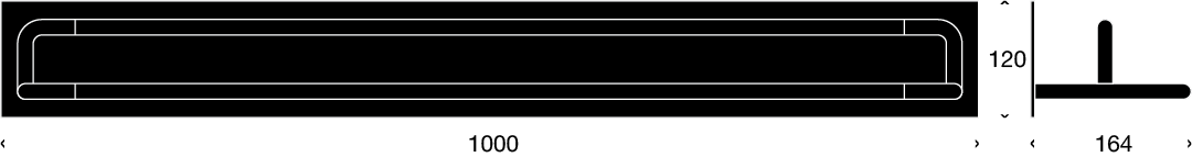 FROST Skóhilla Svört/Gyllt 1000mm RADA - Image 2