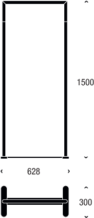 FROST Fataslá Bukto Svört/Króm 600mm - Image 2