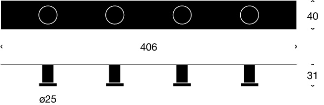 FROST Snagabretti Nova með 4 snögum Ryðfrítt, burstað stál - Image 2